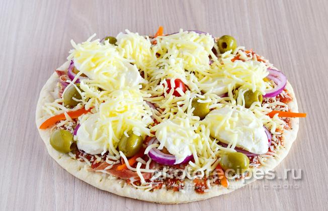 пицца с моцареллой рецепт с фото