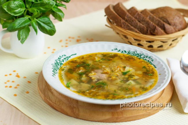 Фото супа с персидской чечевицей